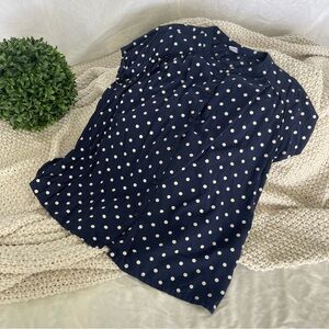 Old Navy Navy Blue Polka Dot Blouse Size  S